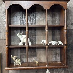 Elegant Brown Wooden Wall Shelf